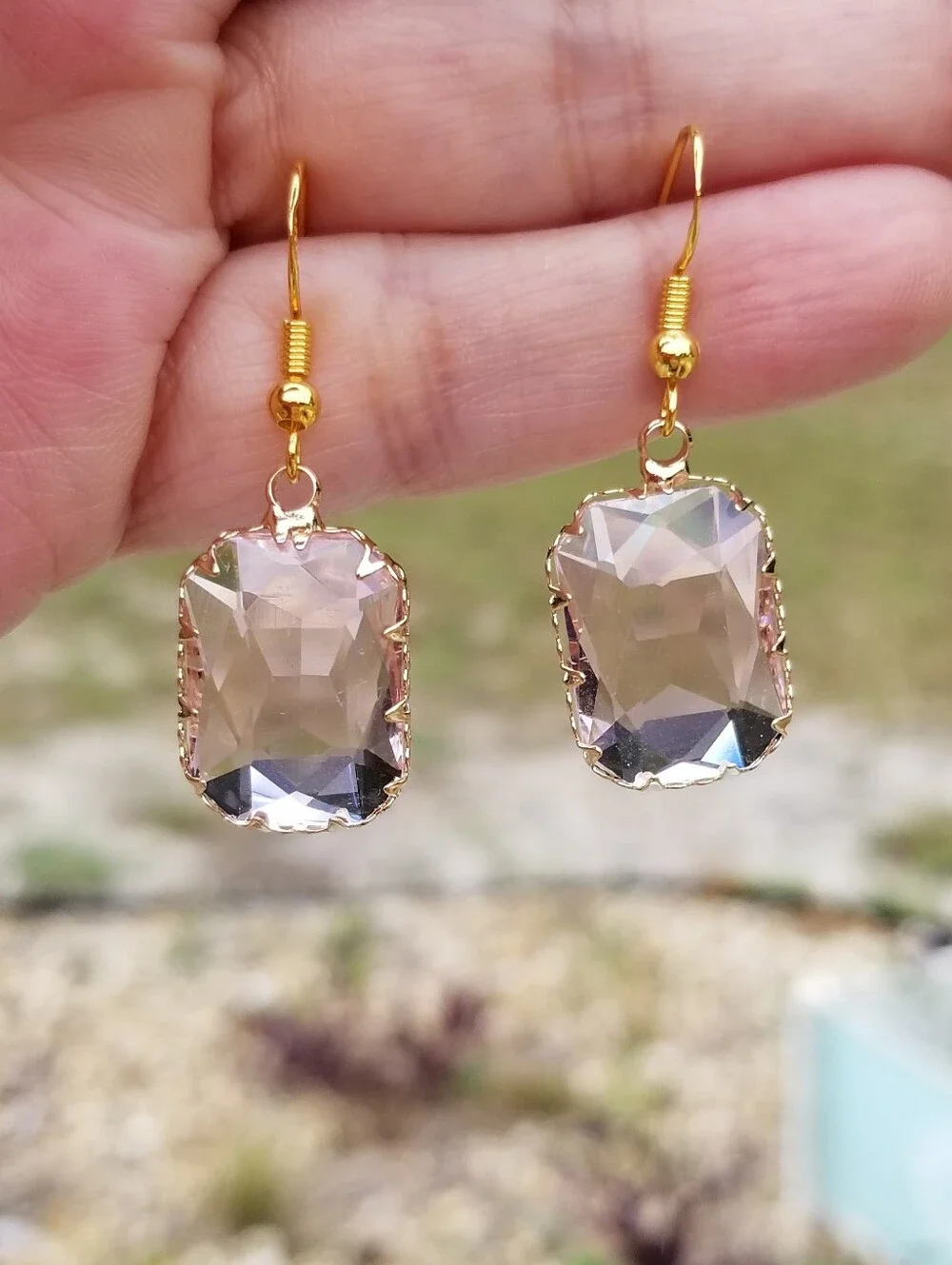 14k Gold Pink Tourmaline Dangle Earrings, Pink Tourmaline Jewelry, Pink Stones